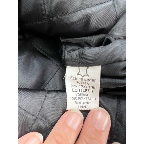 MODAL Men's Genuine Leather Heavy Duty Motorcycle Jacket Quilted Liner Black 50 - Picture 8 of 11